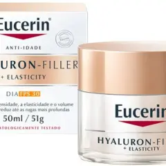 Crema Eucerin Hyaluron-Filler + Elasticity, una de las mejores cremas antiedad para mayores de 50 años, con FPS 30.