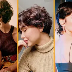 Tres mujeres con cortes de pelo bixie modernos y chic.