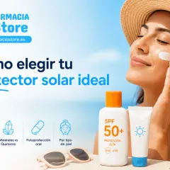 Mujer aplicando protector solar SPF 50+. Guía para elegir el mejor protector solar según dermatólogos.