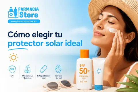 Mujer aplicando protector solar SPF 50+. Guía para elegir el mejor protector solar según dermatólogos.