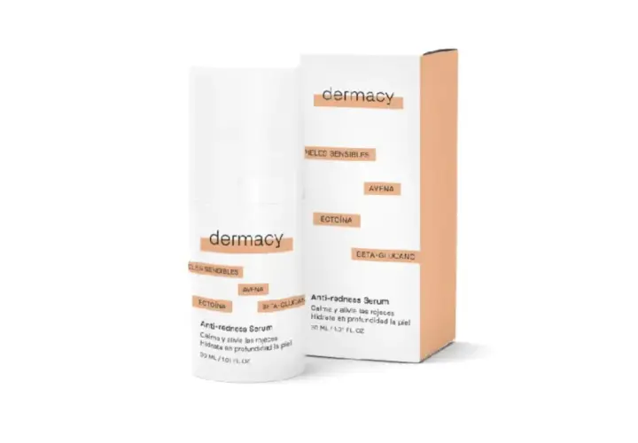 Sérum Dermacy Anti-rojeces para pieles sensibles, con ectoína, avena y beta-glucano. Calma e hidrata.