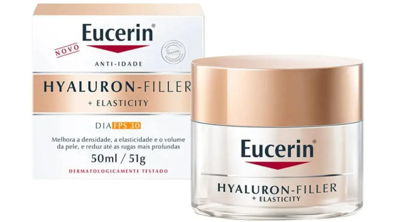Crema Eucerin Hyaluron-Filler + Elasticity, una de las mejores cremas antiedad para mayores de 50 años, con FPS 30.